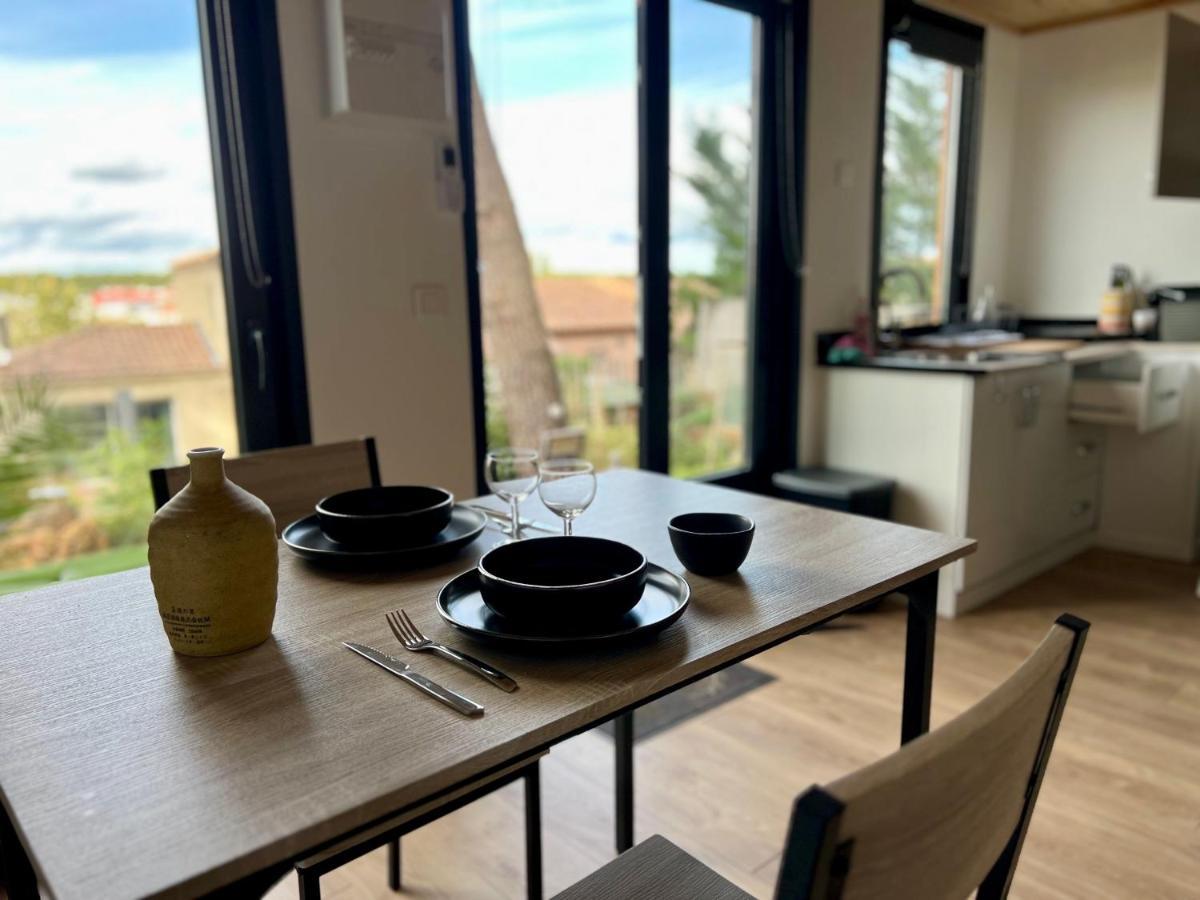 Charmant Studio Lodge Climatise Avec Jardin Et Vue Sur Le Pic Saint Loup Jacou Dış mekan fotoğraf