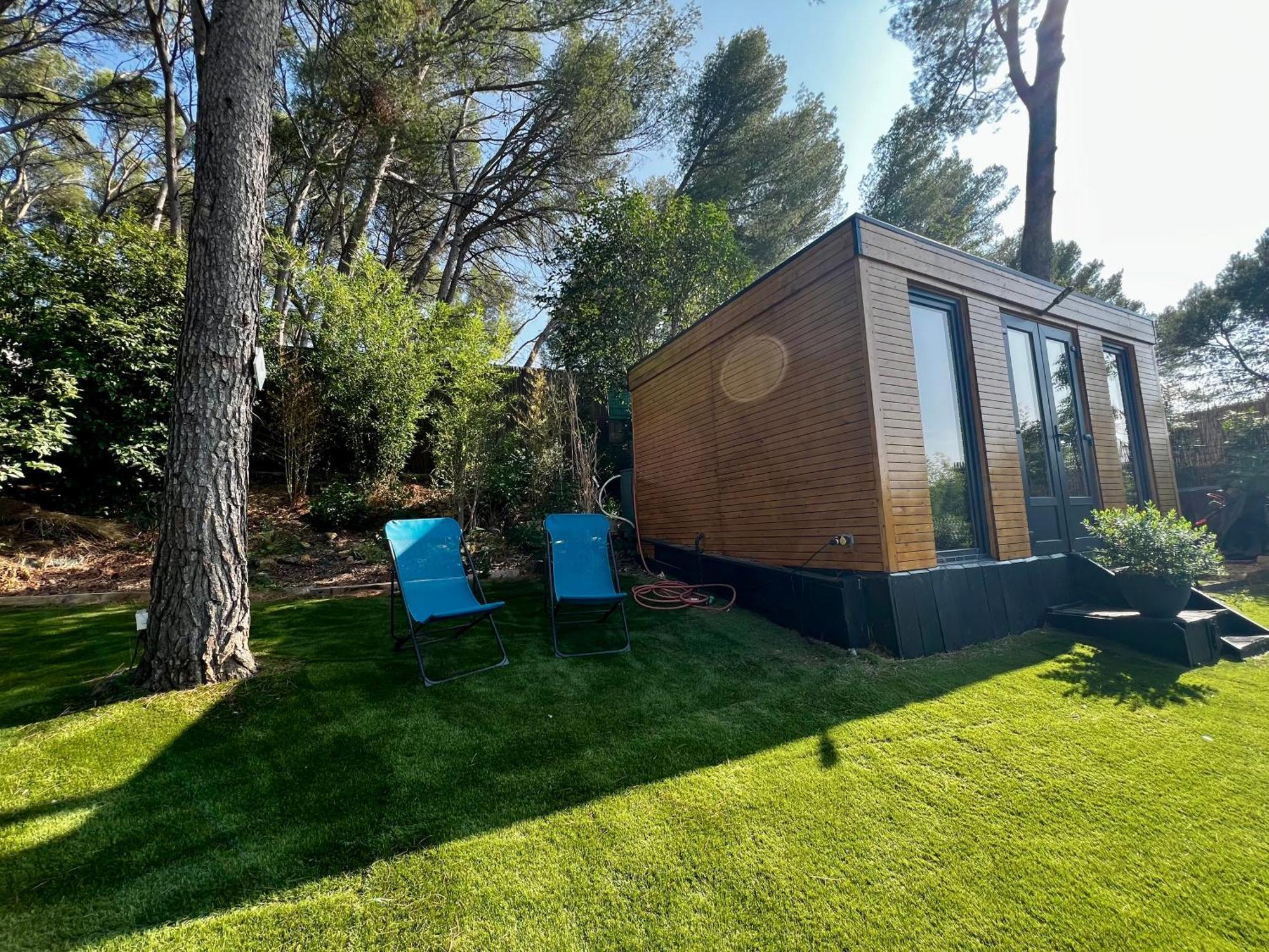 Charmant Studio Lodge Climatise Avec Jardin Et Vue Sur Le Pic Saint Loup Jacou Dış mekan fotoğraf
