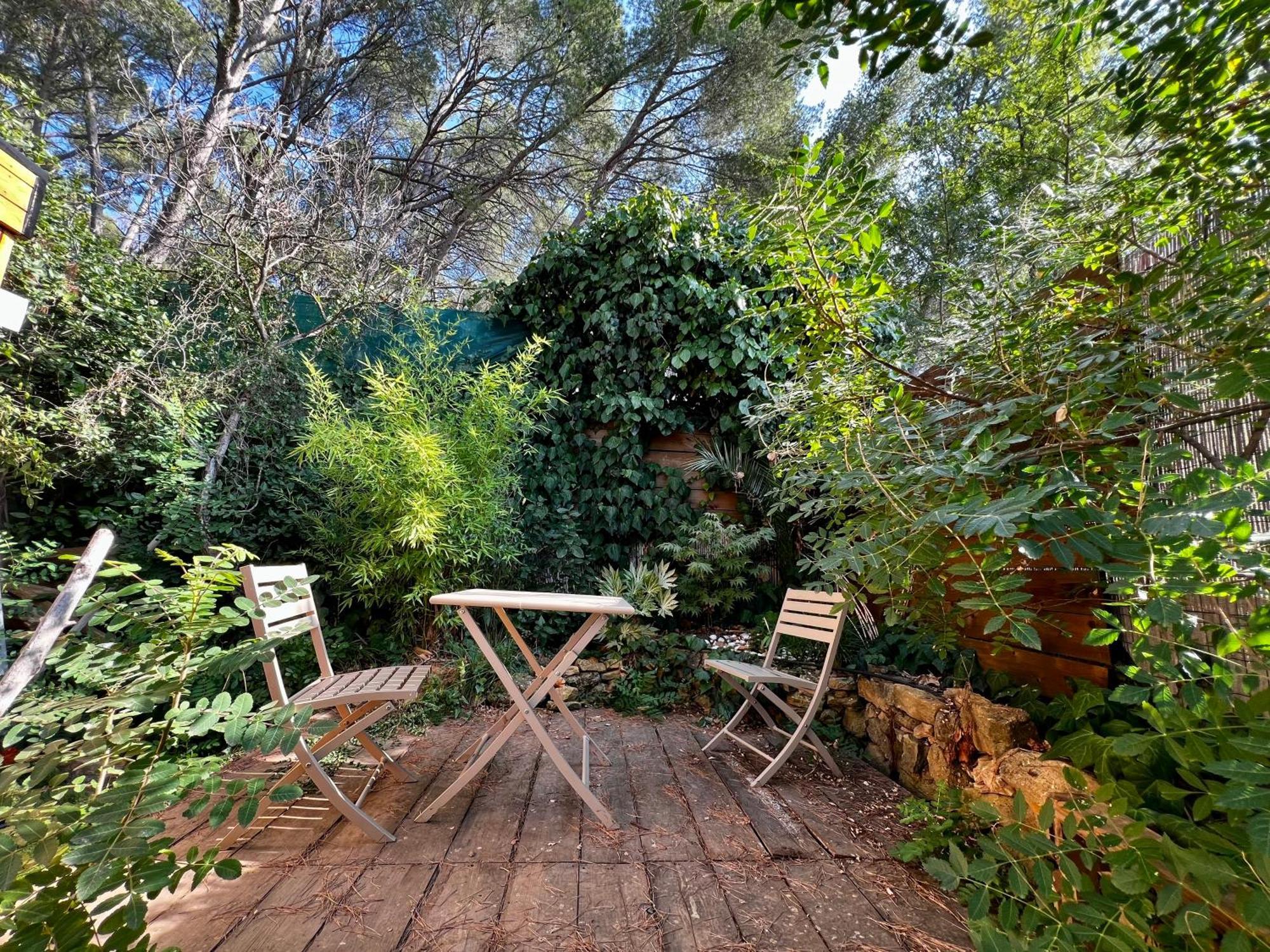 Charmant Studio Lodge Climatise Avec Jardin Et Vue Sur Le Pic Saint Loup Jacou Dış mekan fotoğraf